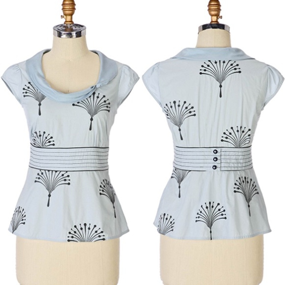 *ISO* Floreat Liberetto peplum top Anthropologie
